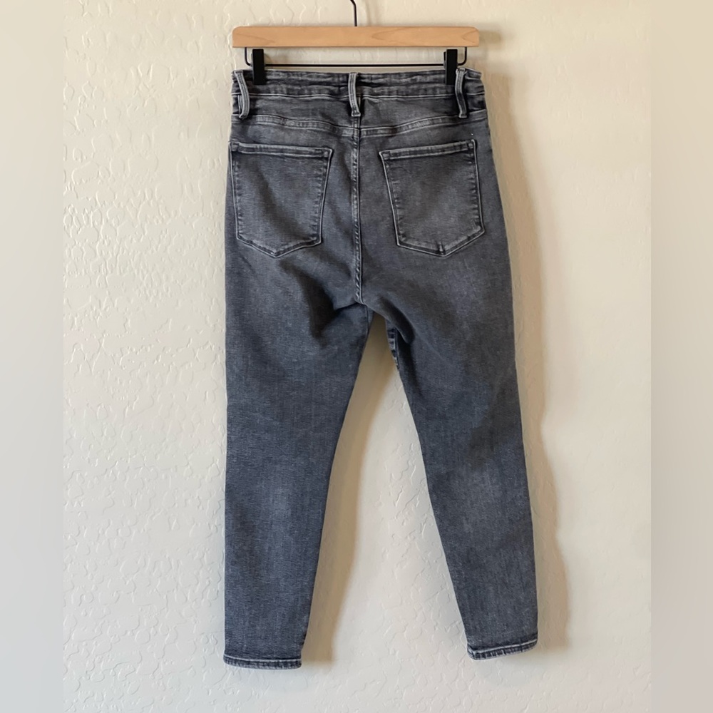 Women's Grey FRAME Le One Skinny Denim - 2 - Picture 4 of 6